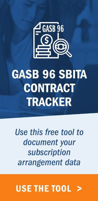 GASB 96 SBITA Contract Tracker