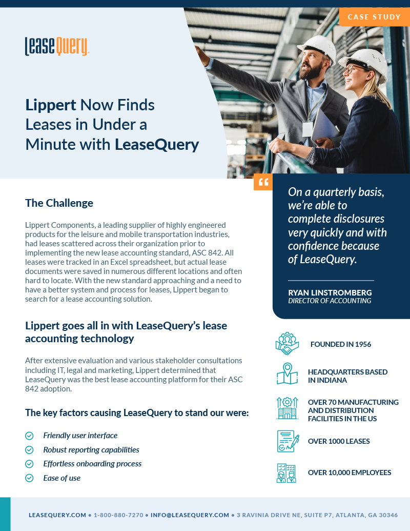 Manufacturing Lease Accounting Case Study
