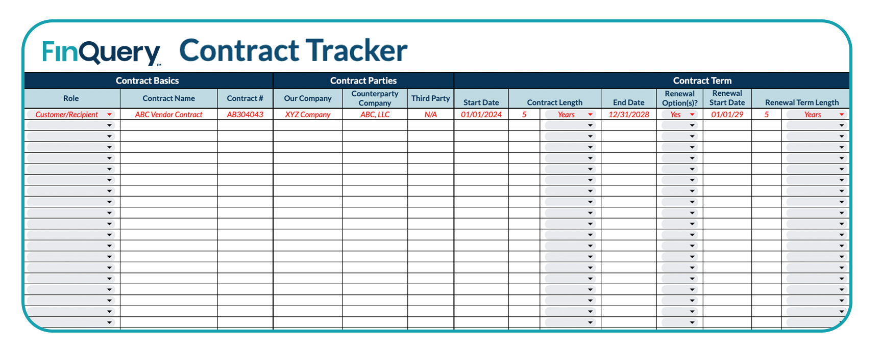 Financial Contract Tracker