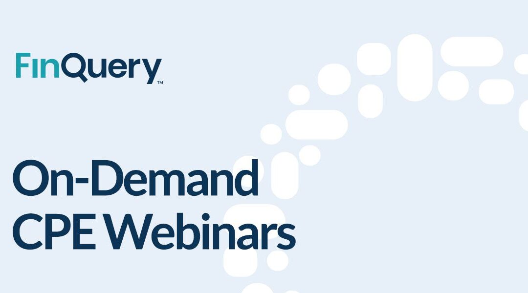 On-Demand CPE Webinars