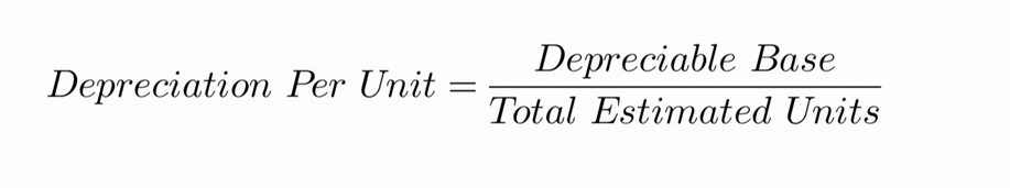Depreciation Per Unit Formula