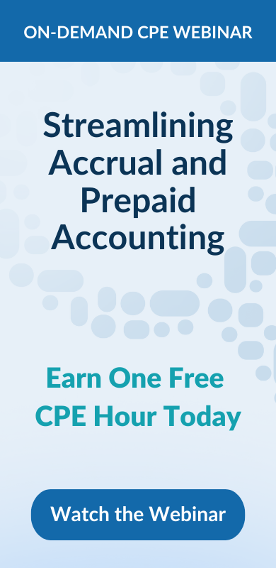 Streamlining Accrual and Prepaid Accounting On-Demand CPE Webinar