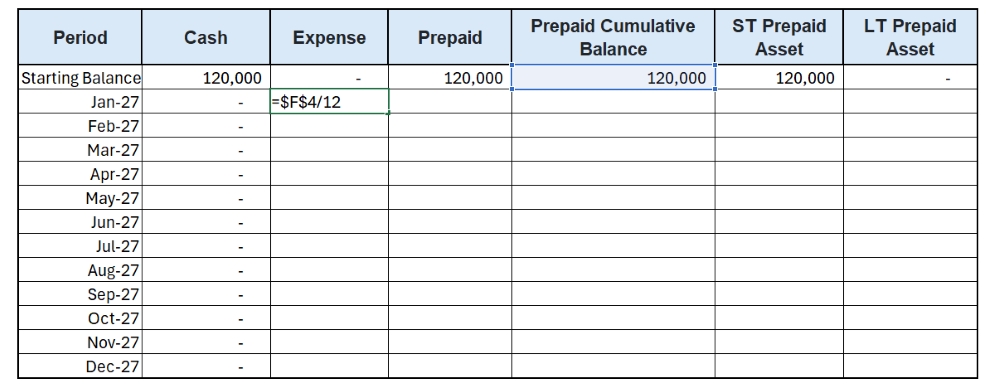 Step 3: Enter Expense Formula